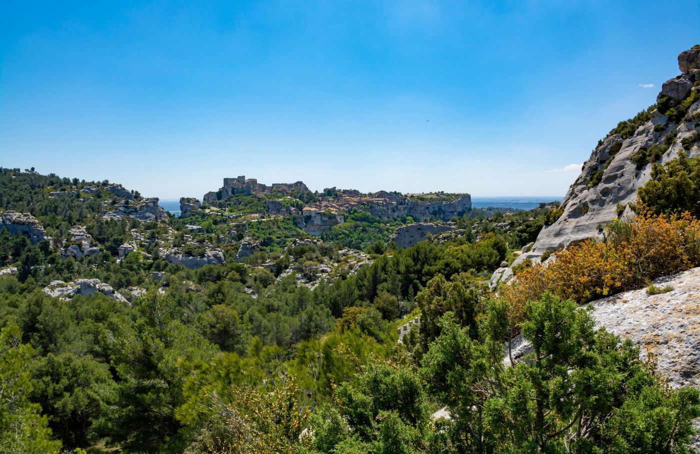 Landscape with rocks of Alpilles mountains in Provence.jpg